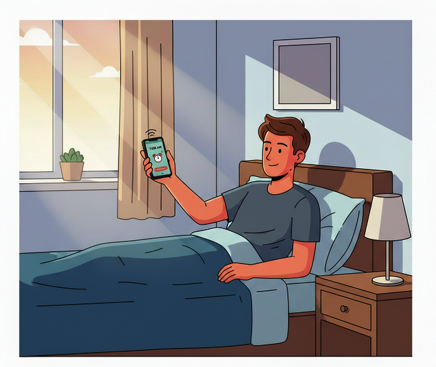 illustration_einer_person_die_als_wecker_ihr_handy