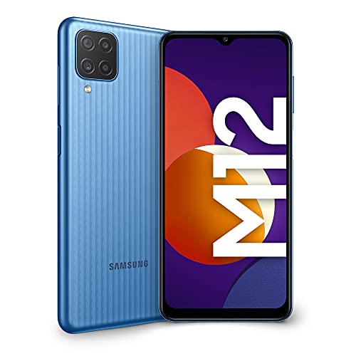 Samsung Galaxy M12 Blau 64GB 6,5" Android 11 Smartphone Infinity-V HD 48MP USB-C