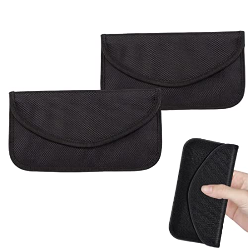 2 Stück Faraday Bag Handy Strahlenschutz Tasche Faraday Tasche Strahlenschutz Tasche Handy Abschirmung Anti Tracking Handyhülle für Handy Sichtschutz und Autoschlüssel, Anti-Hacking Hülle Blocker