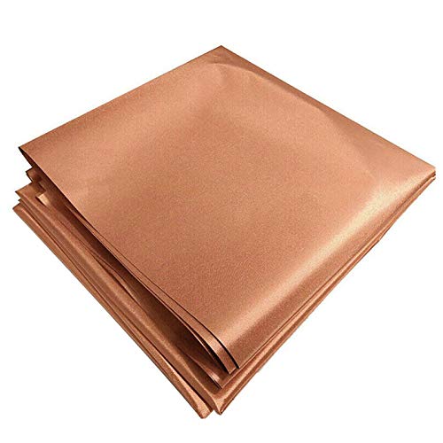 MOVKZACV Faraday Stoff-Set – EMF-Abschirmung Faraday-Tuch – EMF-Abschirmungsgewebe, RFID-blockierendes Material, 99,1 x 109,2 cm, schirmt RF-Signale (WiFi, Bluetooth, RFID, EMF-Strahlung) (Gold)