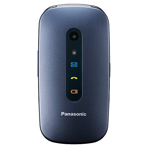 Panasonic KX-TU456EXCE Seniorenhandy (Notfalltaste, Sprachverstärker, Taschenlampenfunktion, große Tasten) blau
