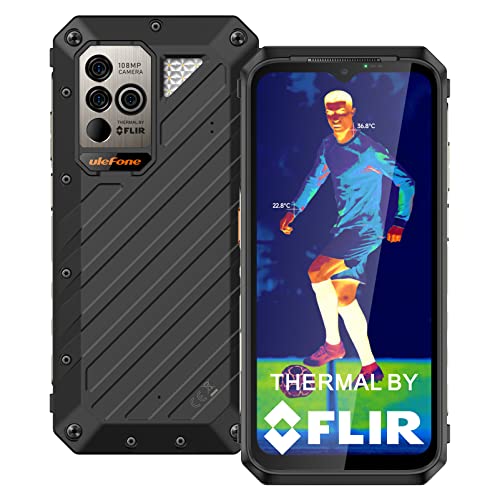 Ulefone Power Armor 18T Wärmebildkamera FLIR®, Outdoor Handy Ohne Vertrag 6,58 Zoll FHD+, Smartphone entsperrt 17 GB + 256 GB, 108 MP + 32 MP, 9600 mAh/66 W Android 12, stoßfest, Dual SIM GPS/OTG/NFC